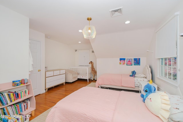 209 Woodcrest Rd, Oakhurst, NJ 07755 - bedroom featuring wood finished floors, recessed lighting, and vaulted ceiling