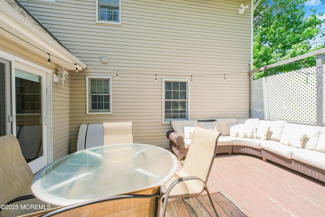 209 Woodcrest Rd, Oakhurst, NJ 07755 - deck featuring outdoor lounge area and outdoor dining space