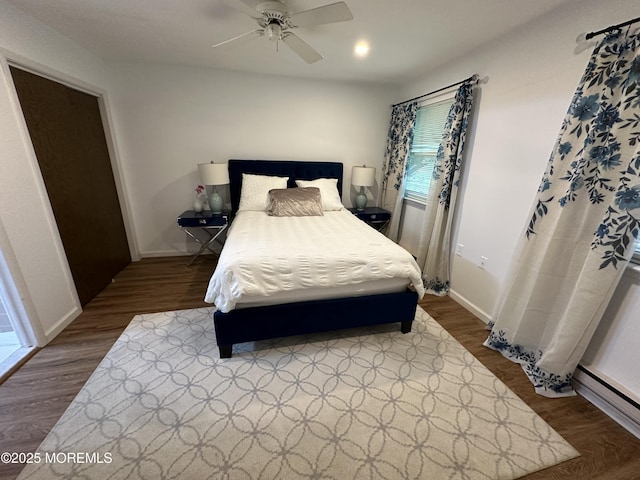 3B Hamilton Ln, Whiting, NJ 08759 - bedroom featuring wood finished floors, baseboards, and ceiling fan