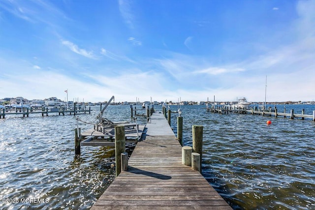 3504 Churchill Dr, Toms River, NJ 08753 - dock area featuring a water view and boat lift