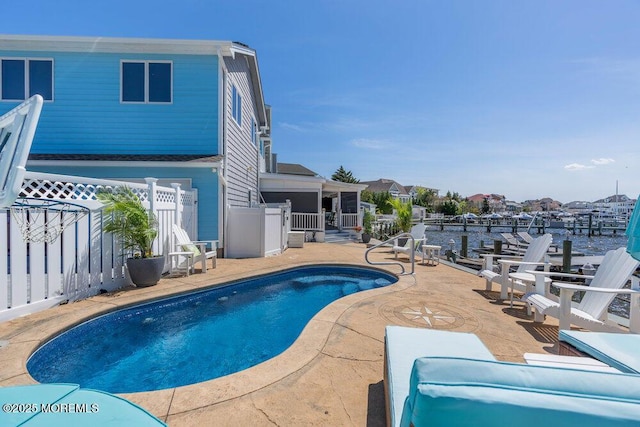 3504 Churchill Dr, Toms River, NJ 08753 - view of pool with a patio area and a fenced backyard