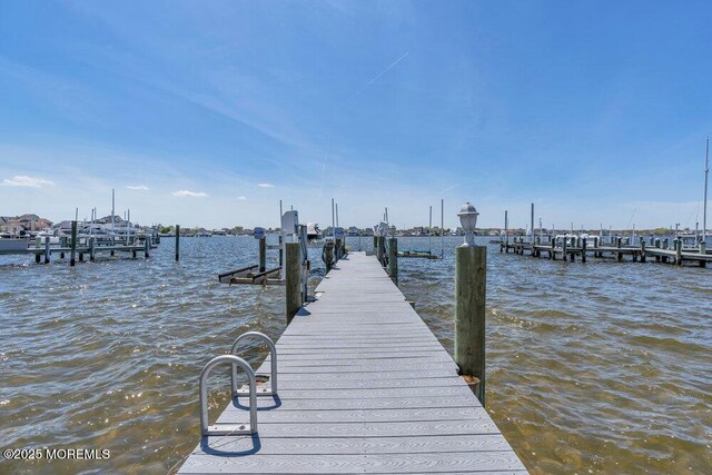 3504 Churchill Dr, Toms River, NJ 08753 - dock featuring boat lift and a water view