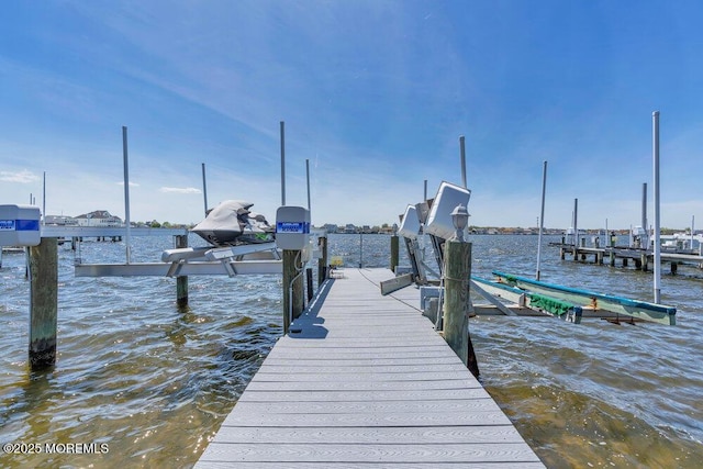 3504 Churchill Dr, Toms River, NJ 08753 - dock area with boat lift and a water view
