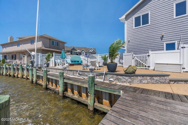 3504 Churchill Dr, Toms River, NJ 08753 - dock featuring a deck with water view
