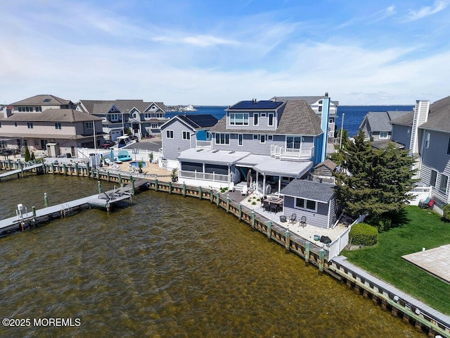 3504 Churchill Dr, Toms River, NJ 08753 - dock area featuring a water view and a residential view