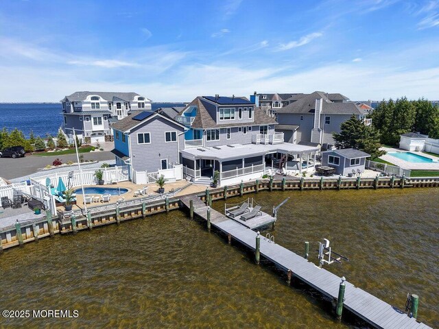 3504 Churchill Dr, Toms River, NJ 08753 - dock area featuring a water view and a fenced backyard