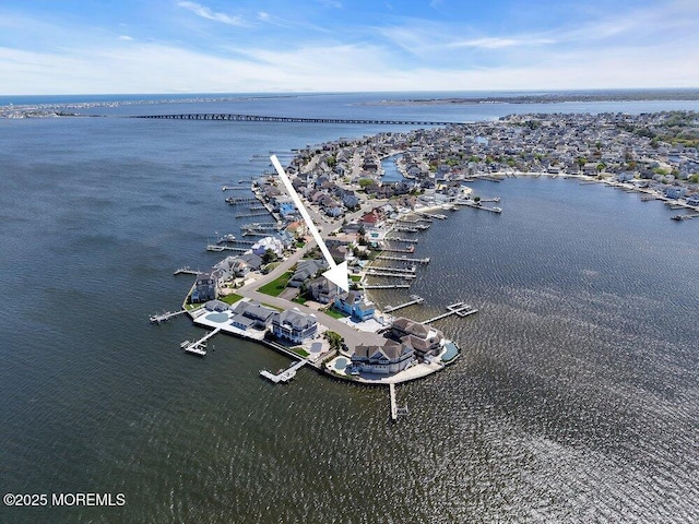 3504 Churchill Dr, Toms River, NJ 08753 - aerial view of property and surrounding area with a large body of water and a marina