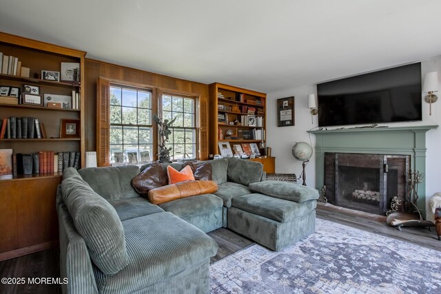 135 Rumson Rd, Rumson, NJ 07760 - living area with wood finished floors and a fireplace