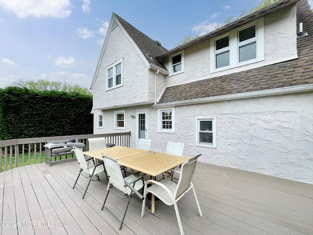 1 Roseld Ct, Deal, NJ 07723 - wooden terrace with outdoor dining space