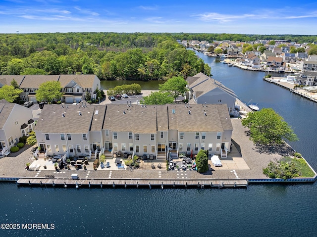 14 Osprey Ln Unit 72, Bayville, NJ 08721 - aerial view of residential area with a large body of water and a forest