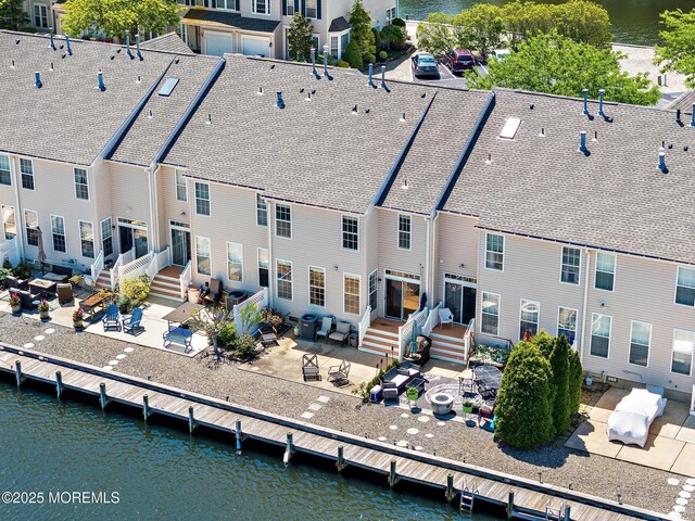 14 Osprey Ln Unit 72, Bayville, NJ 08721 - rear view of house featuring a patio, a water view, and cooling unit