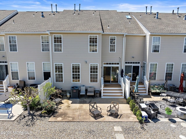 14 Osprey Ln Unit 72, Bayville, NJ 08721 - back of property with a patio area and central air condition unit