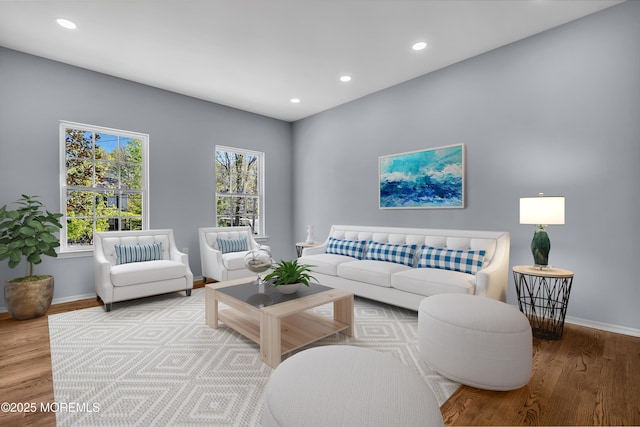 19 Hillside Ave, Barnegat, NJ 08005 - living room with wood finished floors, baseboards, and recessed lighting