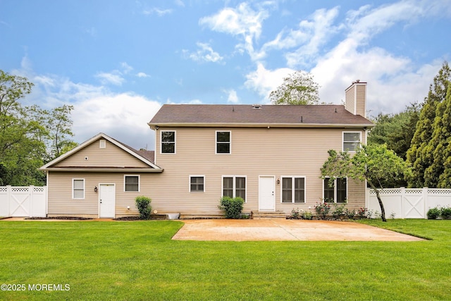 1883 Whitesville Rd, Toms River, NJ 08755 - back of property with a patio, a chimney, and a gate