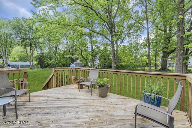 2 Merrick Ct, Middletown, NJ 07748 - wooden deck featuring a yard and view of scattered trees