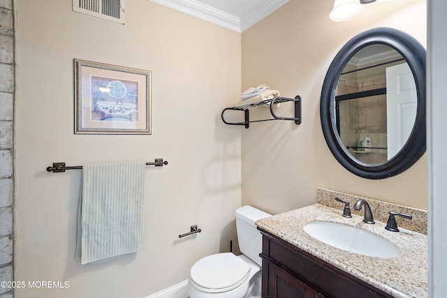 6 Palmer Ln, Englishtown, NJ 07726 - full bath with ornamental molding, toilet, vanity, and a shower