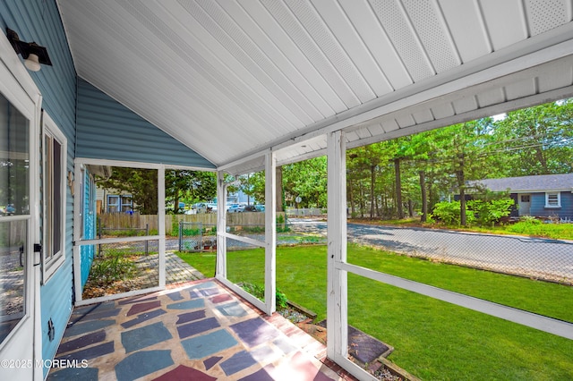 90 Dock Rd, Brick, NJ 08723 - unfurnished sunroom featuring lofted ceiling