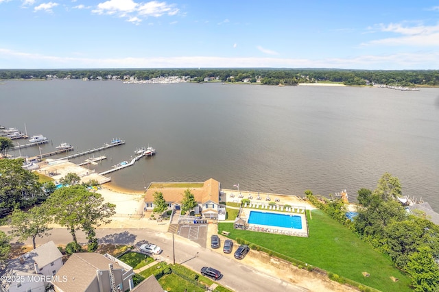 90 Dock Rd, Brick, NJ 08723 - aerial view of a large body of water and a pool