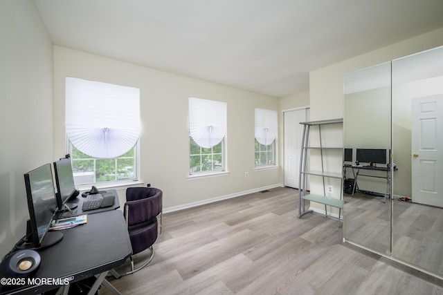 14 Winfield Dr, Manalapan, NJ 07726 - home office with light wood-style floors and baseboards