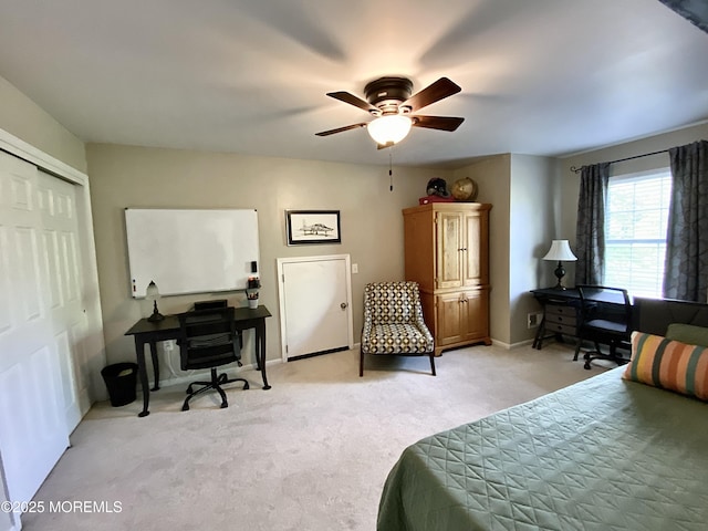 8 Augusta St, Wrightstown, NJ 08562 - bedroom with an office area, light carpet, and a closet