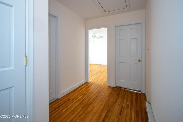 153 12th St, Belford, NJ 07718 - hallway featuring wood finished floors and baseboards