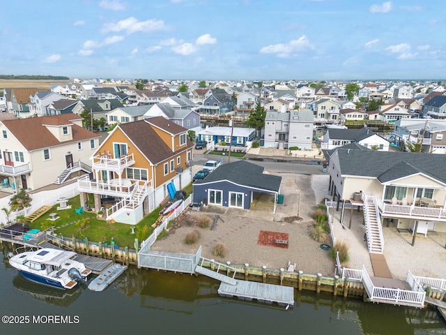 129 S Captains Dr, Little Egg Harbor, NJ 08087 - aerial view of residential area featuring a large body of water