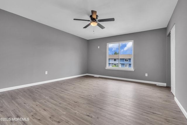 127 Creek Rd Unit 518, Brick, NJ 08724 - unfurnished room featuring baseboards, ceiling fan, and wood finished floors