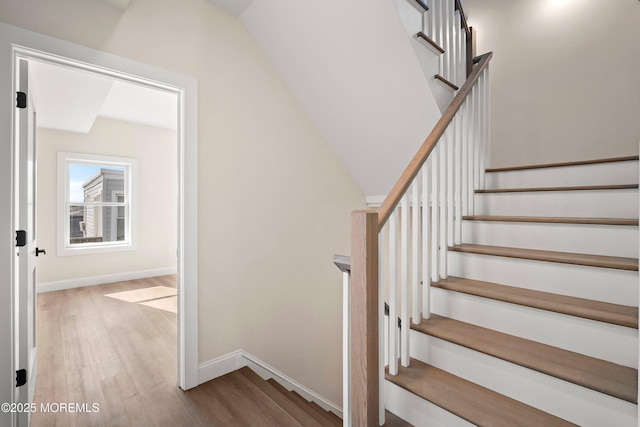 51 Sampson Ave, Seaside Heights, NJ 08751 - stairway with wood finished floors and baseboards