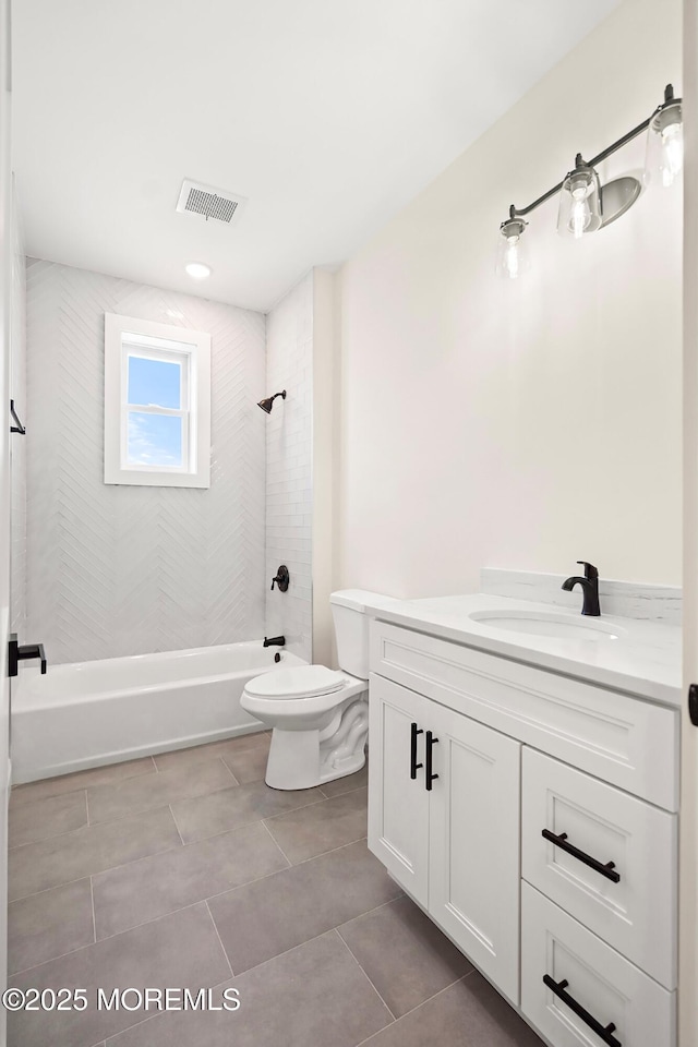 51 Sampson Ave, Seaside Heights, NJ 08751 - full bath featuring tub / shower combination, toilet, vanity, and tile patterned floors