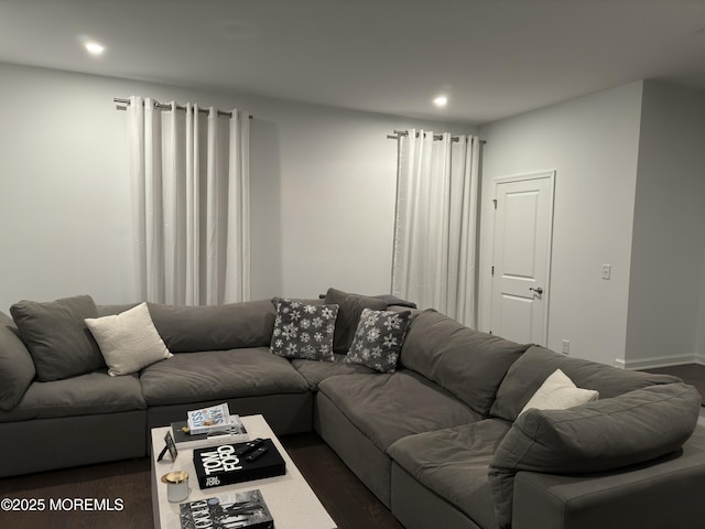 300 Prestige Rd, Brick, NJ 08723 - living room with recessed lighting and dark wood finished floors