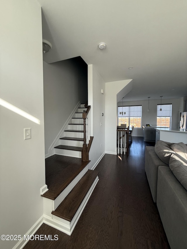 300 Prestige Rd, Brick, NJ 08723 - stairs with wood finished floors and baseboards