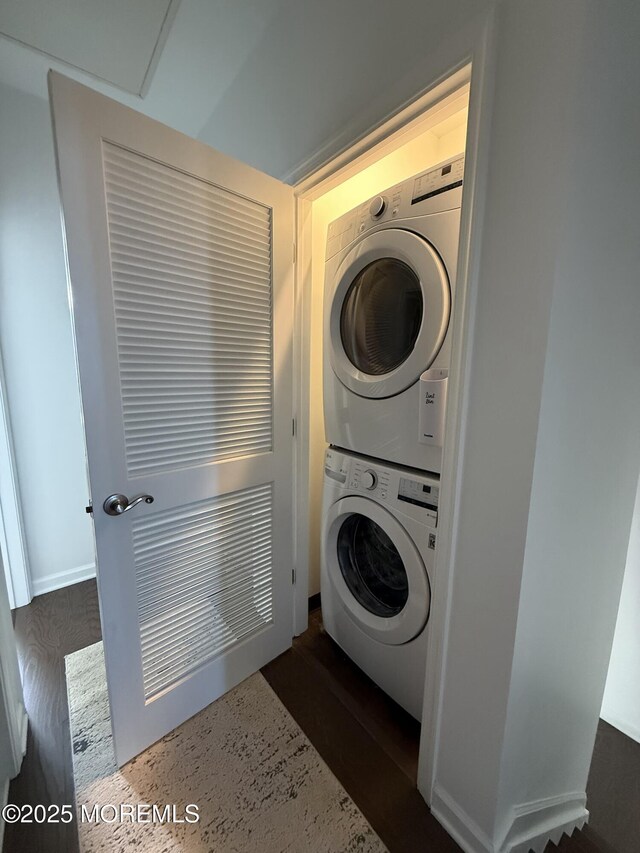300 Prestige Rd, Brick, NJ 08723 - washroom with stacked washer / dryer