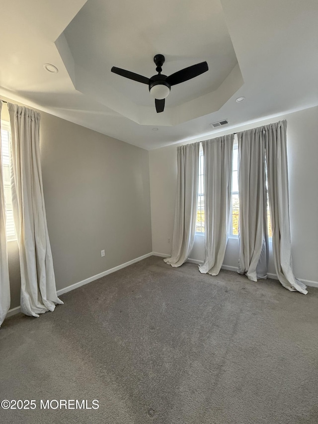 300 Prestige Rd, Brick, NJ 08723 - carpeted spare room with a raised ceiling, a ceiling fan, baseboards, and recessed lighting