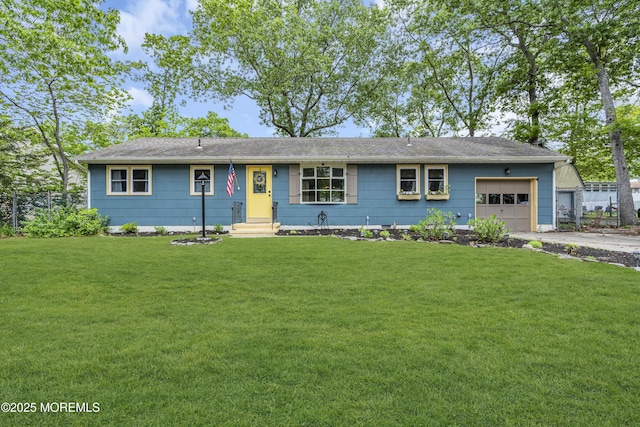 930 Devon St, Forked River, NJ 08731 - single story home with an attached garage, a front yard, driveway, and roof with shingles