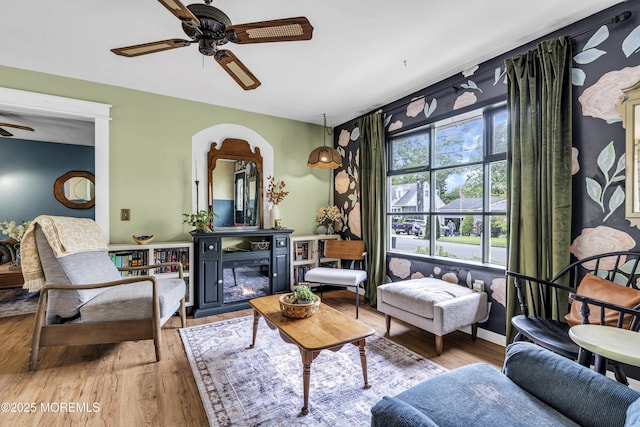 930 Devon St, Forked River, NJ 08731 - living room with ceiling fan and wood finished floors