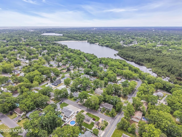 930 Devon St, Forked River, NJ 08731 - aerial view of residential area with a large body of water and a forest
