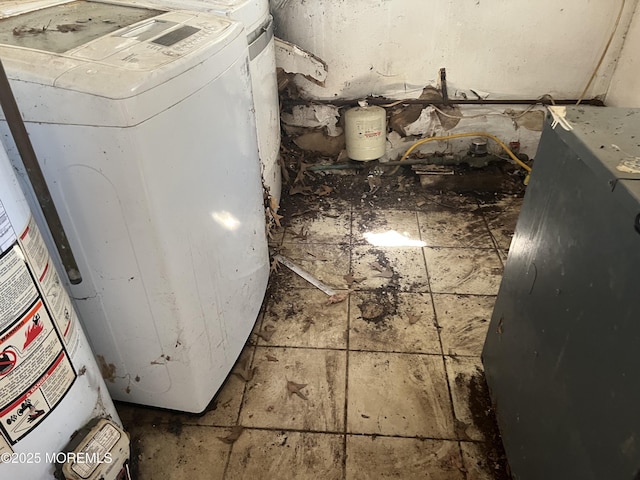 614 Beach Blvd, Forked River, NJ 08731 - detailed view of washer / dryer and water heater