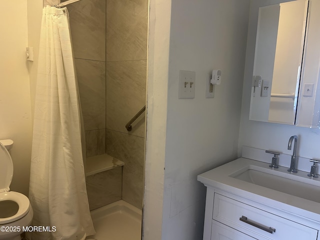 12 Medford Ct, Red Bank, NJ 07701 - full bathroom with toilet, a shower stall, and vanity