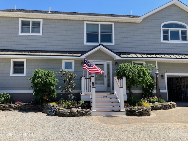 1498 Paul Blvd, Manahawkin, NJ 08050 - view of front of house featuring a standing seam roof and metal roof