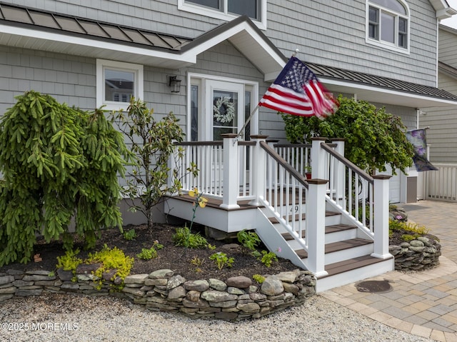 1498 Paul Blvd, Manahawkin, NJ 08050 - property entrance with a standing seam roof and metal roof