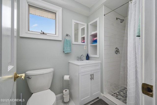 1498 Paul Blvd, Manahawkin, NJ 08050 - bathroom featuring a tile shower, vanity, and toilet