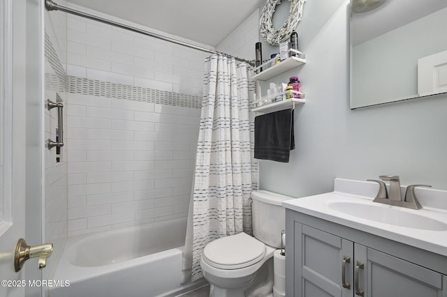 1498 Paul Blvd, Manahawkin, NJ 08050 - full bathroom featuring vanity, shower / tub combo with curtain, and toilet