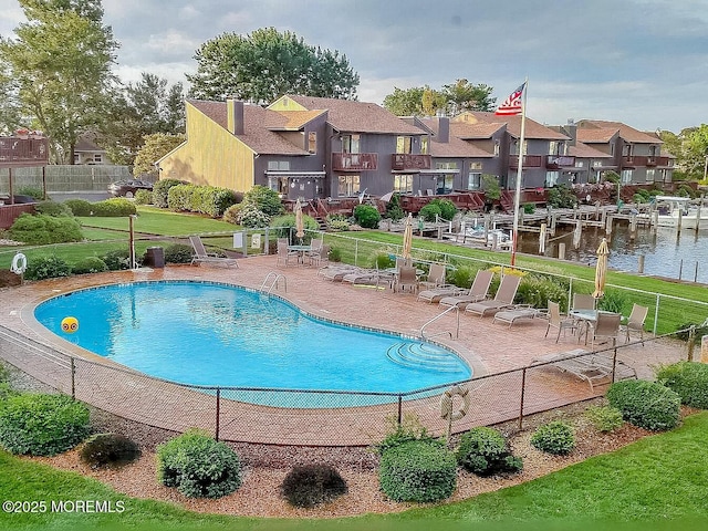 14 Sea Point Dr, Point Pleasant, NJ 08742 - community pool featuring a patio area and a residential view