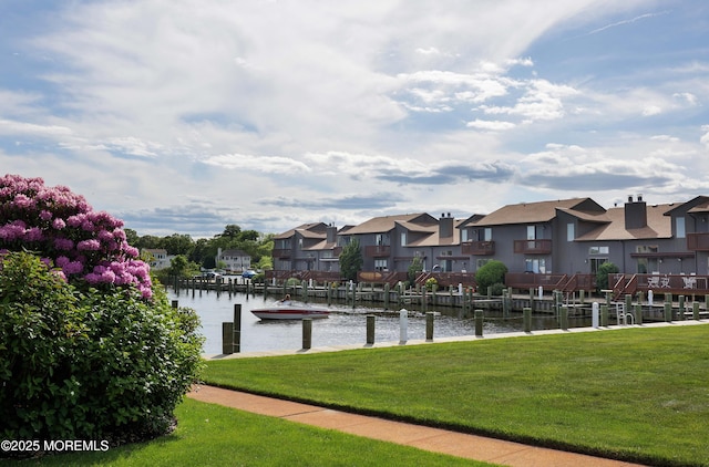 14 Sea Point Dr, Point Pleasant, NJ 08742 - water view with nearby suburban area and a boat dock