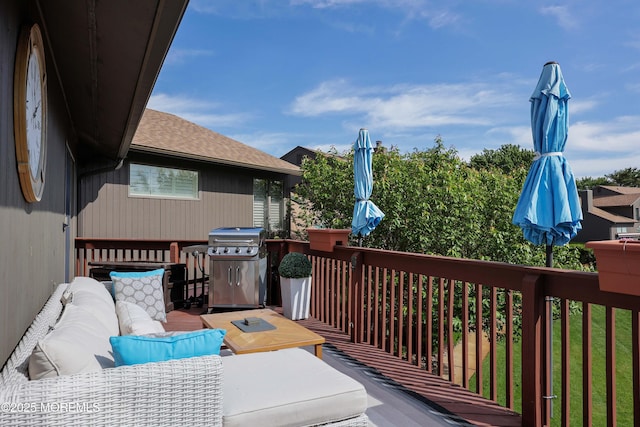 14 Sea Point Dr, Point Pleasant, NJ 08742 - wooden terrace featuring an outdoor hangout area and grilling area