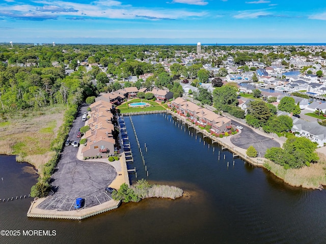 14 Sea Point Dr, Point Pleasant, NJ 08742 - aerial perspective of suburban area featuring a nearby body of water