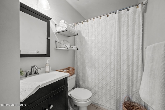 33 Red Maple Dr, Brick, NJ 08724 - full bathroom with toilet, vanity, tile patterned flooring, and curtained shower