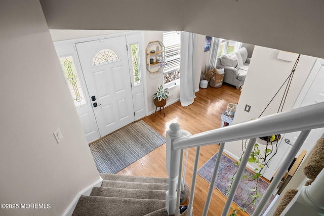 33 Red Maple Dr, Brick, NJ 08724 - foyer featuring wood finished floors, stairway, and baseboards