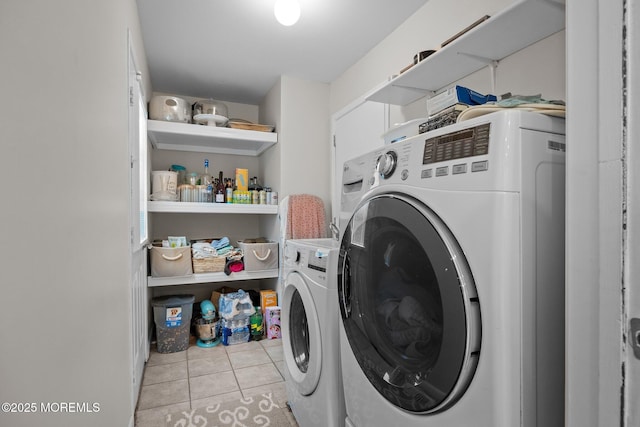 33 Red Maple Dr, Brick, NJ 08724 - washroom featuring separate washer and dryer and light tile patterned floors