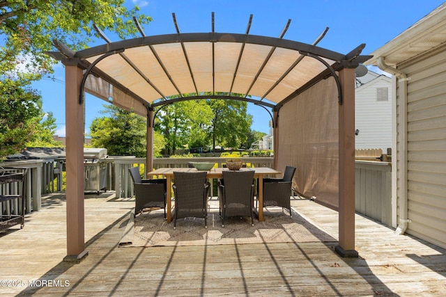 33 Red Maple Dr, Brick, NJ 08724 - view of patio / terrace with a deck, a pergola, and outdoor dining area